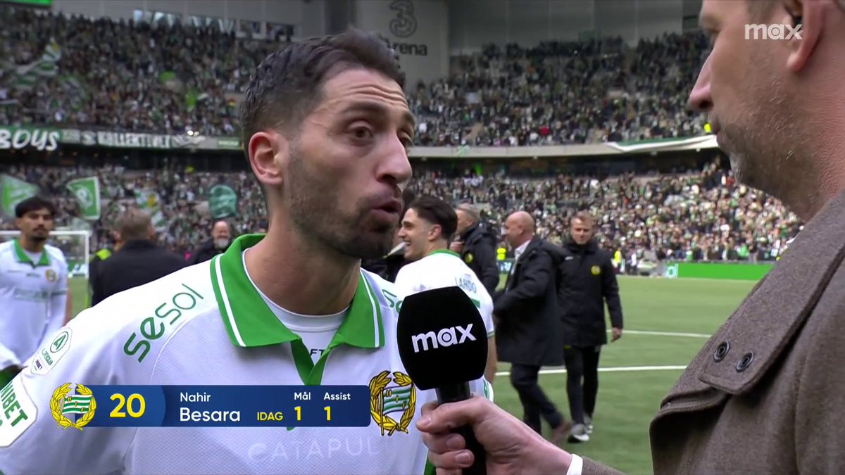 "Det är vi som är gladiatorer och de som är vårt byte i dag." Nahir Besara efter Hammarbys 4-0-seger. 📲 Se höjdpunkterna på Max.