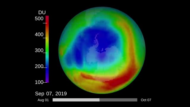 CFCs' potential to destroy the ozone layer in the Earth’s stratosphere was a discovery that earned chemistry laureates Mario Molina and Sherwood Rowland their Nobel Prize. According to a United Nations report published in January 2023, the ozone layer is now slowly healing. Credit: NASA.
