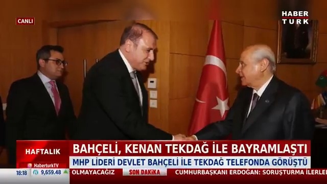 MHP Genel Başkanı Devlet Bahçeli, Kenan Tekdağ ile bayramlaştı... Bahçeli ile Tekdağ telefonda görüştü.