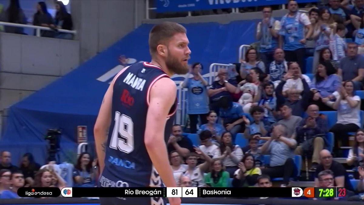 ✨ 𝐓𝐑𝐈𝐏𝐋𝐄 𝐇𝐈𝐒𝐓𝐎́𝐑𝐈𝐂𝐎 Río Río Breogán suma 1⃣7⃣ triples, hasta el momento, ¡su mejor marca histórica desde la línea de tres en la #LigaEndesa! 🎯 📺 Movistar Plus+ #LigaEndesa | #ConectaConTuPasion