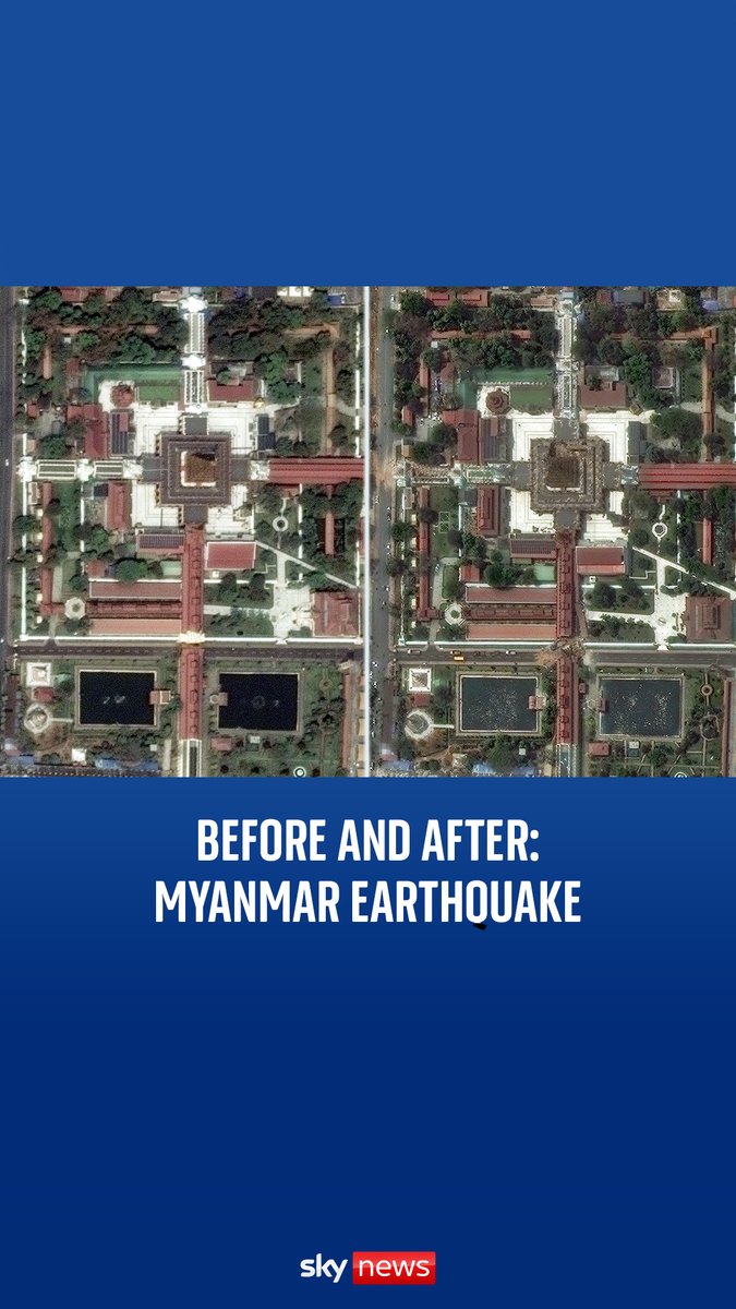 Satellite images reveal major destruction in Myanmar after a deadly 7.7-magnitude earthquake struck the south Asian country Latest ➡️