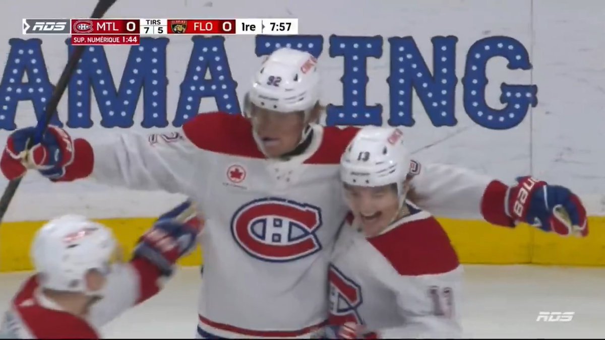 Déjà entendu ceci quelque part : «Patrik Laine marque en A.N.» Stop us if you’ve heard this before: Patrik Laine power play goal #GoHabsGo