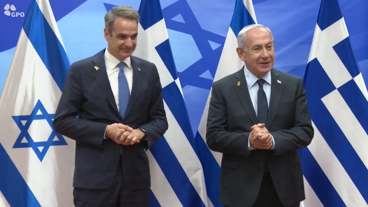 Prime Minister Benjamin Netanyahu met this evening, in Jerusalem, with Greek Prime Minister Kyriakos Mitsotakis. PM Netanyahu and Prime Minister GR Kyriakos Mitsotakis first met privately and then held an expanded meeting.