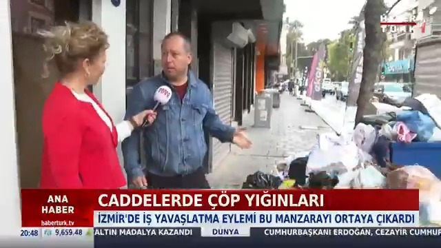 Caddelerde çöp yığınları... İzmir'de iş yavaşlatma eylemi bu manzarayı ortaya çıkardı.