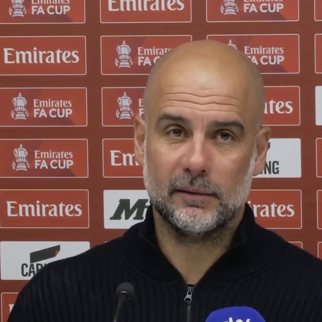 "Excellent performance, incredible achievement" 🗣️ Man City boss Pep Guardiola reflects on his side securing a place in the FA Cup semi-final for the seventh successive season 🏆
