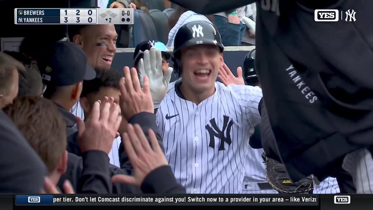Ben Rice with his first solo home run of the season! 🔥 #YANKSonYES