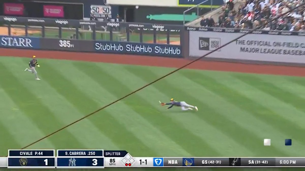 Full extension from Sal Frelick to make this play! (MLB x Build Submarines)
