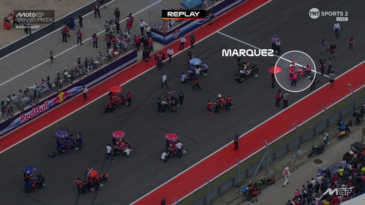 The moment Marc Marquez bolts from the grid 🏃 #MotoGP | #AmericasGP | Live on TNT Sports and Discovery+