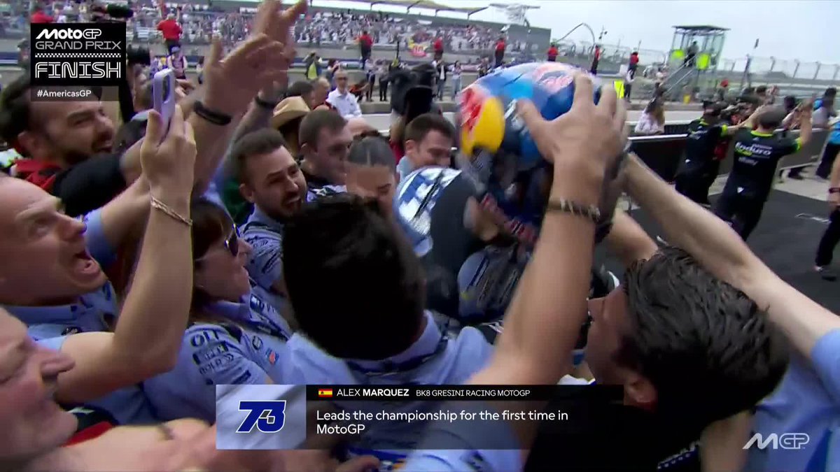 Pure delight for Gresini Racing and Pertamina Enduro VR46 Racing Team 🥳 #AmericasGP 🇺🇸