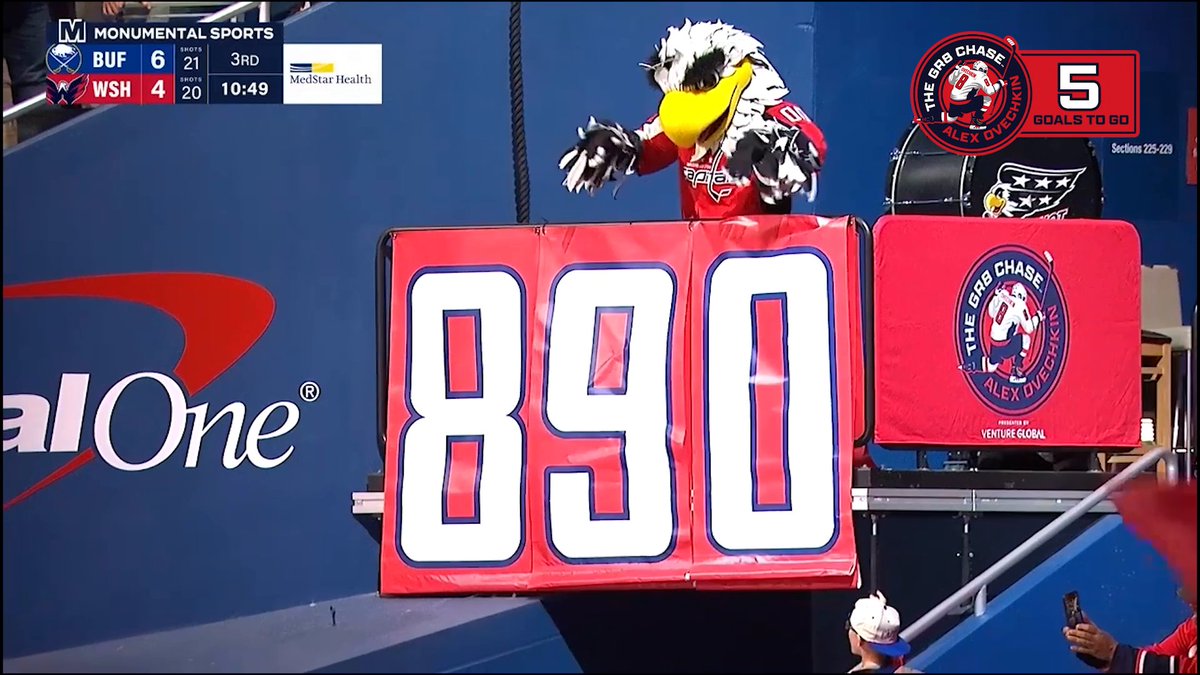 CAREER GOAL NO. 890 🦅 Alex Ovechkin is only five goals away from making history. #Gr8Chase 📺: Sportsnet or stream on Sportsnet+ ➡️