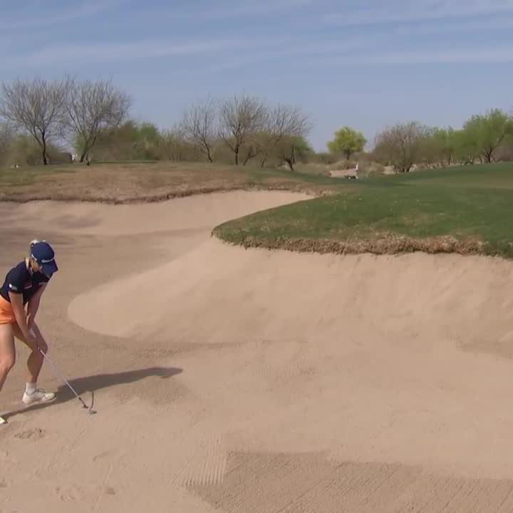 Charley Hull working her magic from the bunker 🪄 Watch live now on Golf Channel