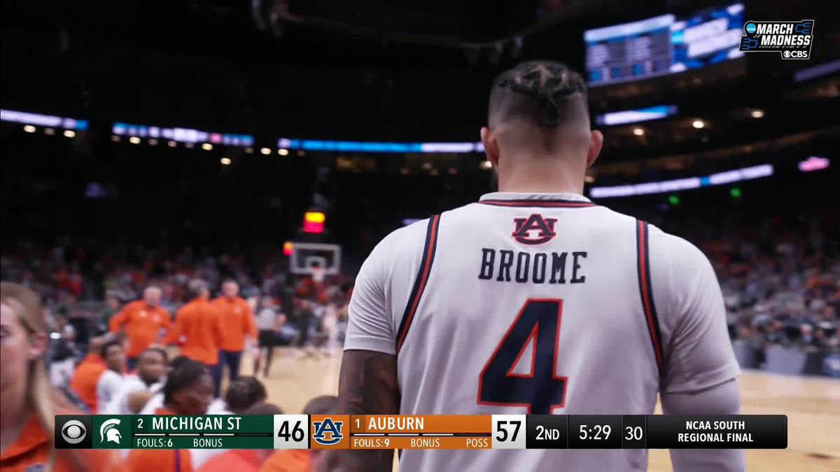 THAT'S JOHNI BROOME'S MUSIC 🎶 #MarchMadness Auburn Basketball