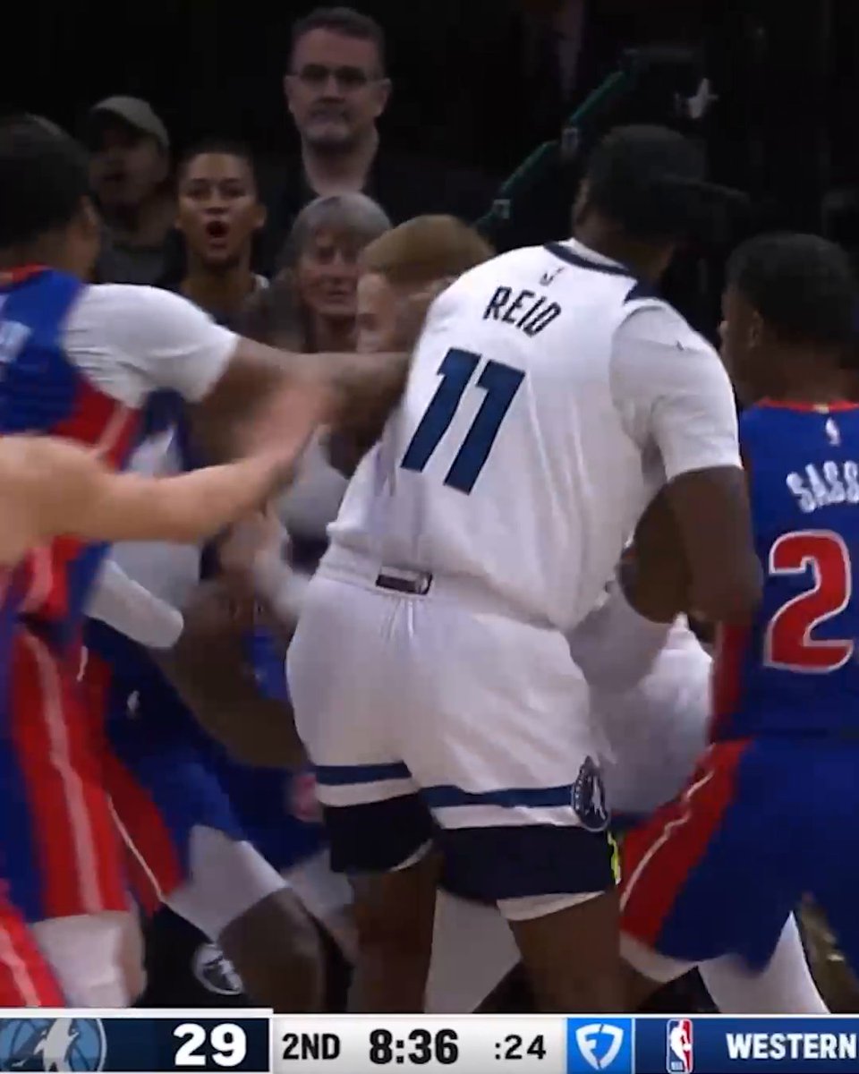 Multiple players and coaches were ejected following a scuffle during Pistons-Timberwolves.