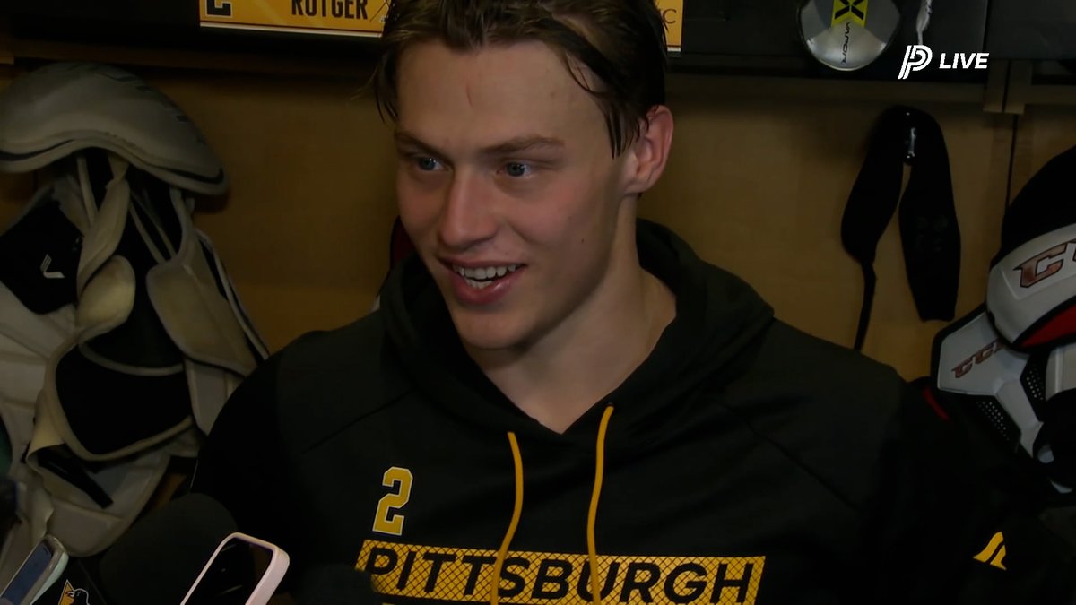 “You see me playing with two different skates?! … First time ever putting them on and baked 'em. … Yeah, they feel different." Rutger McGroarty said he was playing with mismatched skates by the end of the game 😂