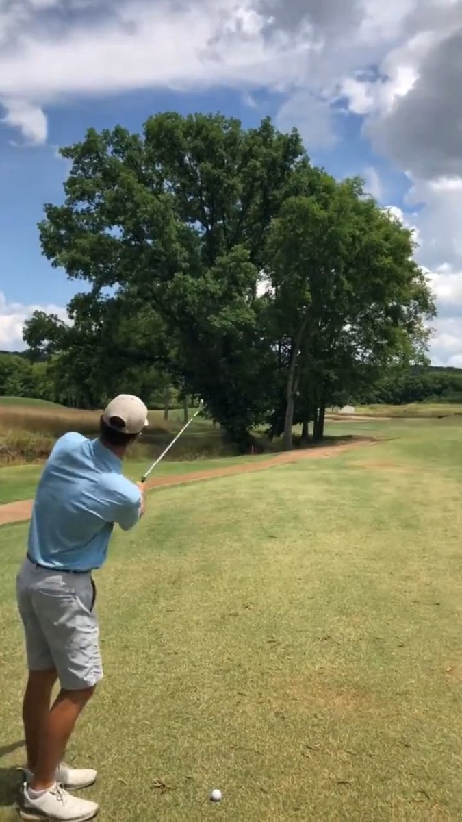 Imagine having enough confidence in your golf game to hit your ball through a tree.