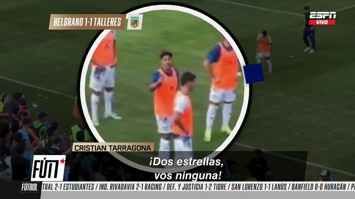 "DOS ESTRELLAS, VOS NINGUNA" 🔥 El picante cruce entre los jugadores de Talleres con los hinchas de Belgrano. 📺 #ESPNFútbol1 | #DisneyPlus