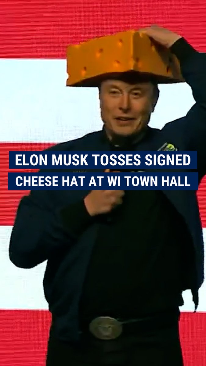 SAY CHEESE: Elon Musk rallies the crowd at his Wisconsin town hall in support of flipping the state's supreme court to a conservative majority.