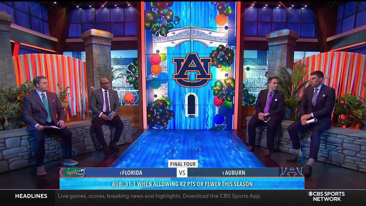 "Florida overwhelmed Auburn up front when they played earlier." Jon Rothstein pointed out Florida's success when they played Auburn on the road earlier this season.