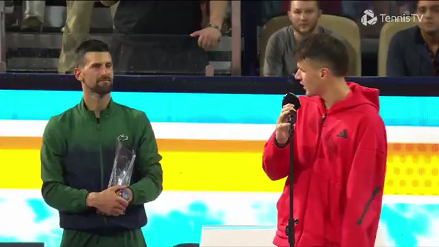 ❤️ All the feels. Jakub Mensik shares his admiration for his hero Novak Djokovic 🥹 Miami Open | #MiamiOpen