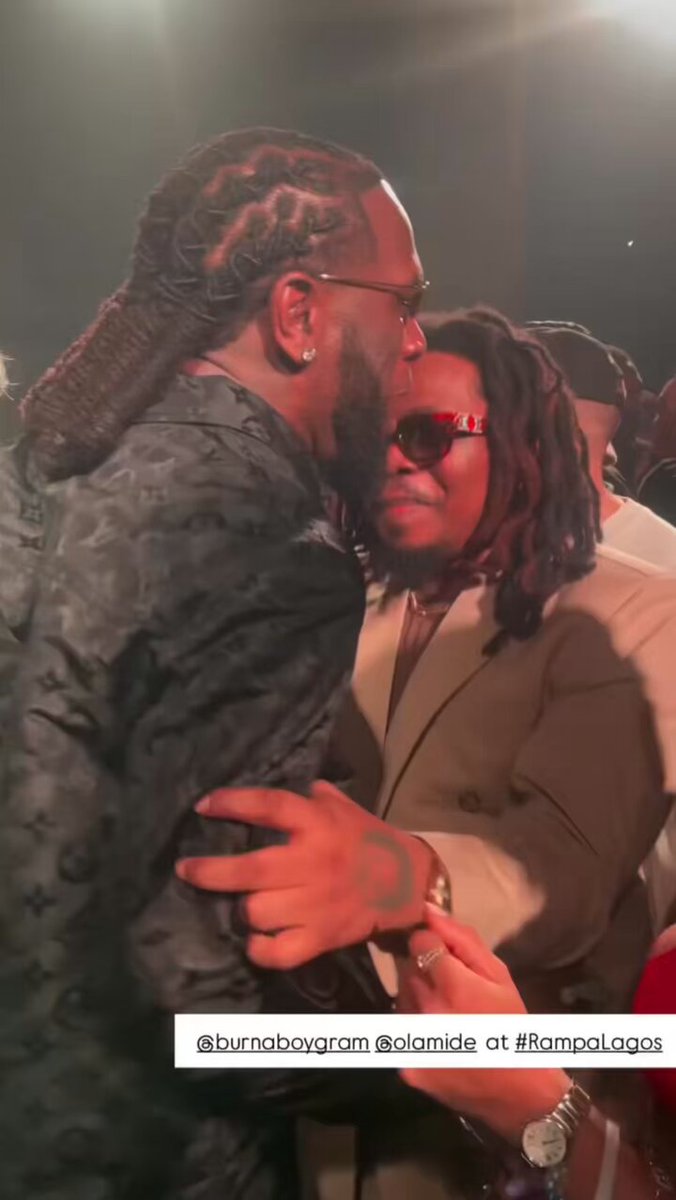 The moment Olamide and Burna Boy met at Rampa Lagos after so many years.