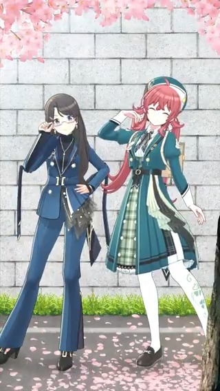 🌸オフショット公開🌸 春服に身を包んだ結華さんと果穂さんのオフショット動画を公開🎥 Pガシャ【無限大の可能性を歩んで】は現在開催中ですよ~✨