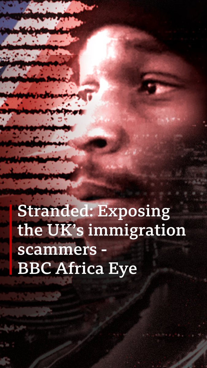 "If I had known there was no job, I would not have come here." #BBCAfricaEye goes undercover to expose the UK immigration scammers preying on the hopes of aspiring African migrants. 🎥 Watch the film: 'Stranded: Exposing the UK’s immigration scammers':