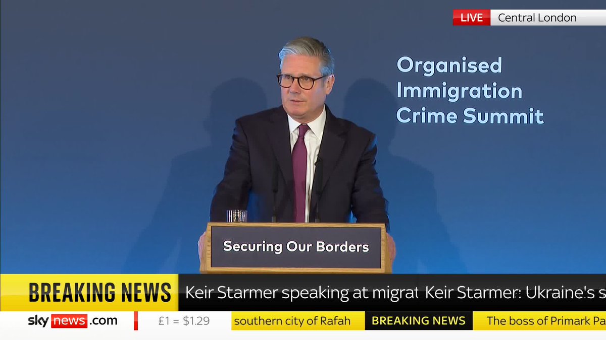 "Illegal migration is a massive driver of global insecurity. It undermines our ability to control who comes here, and that makes people angry." Sir Keir Starmer says at the start of the government's border security summit. 📺 Sky 501 and YouTube