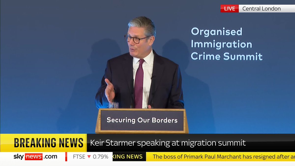 BREAKING: "We must each take decisive action in our own countries” Prime Minister Keir Starmer speaks at the Organised Immigration Crime Summit adding "we can only smash these gangs once and for all if we work together”