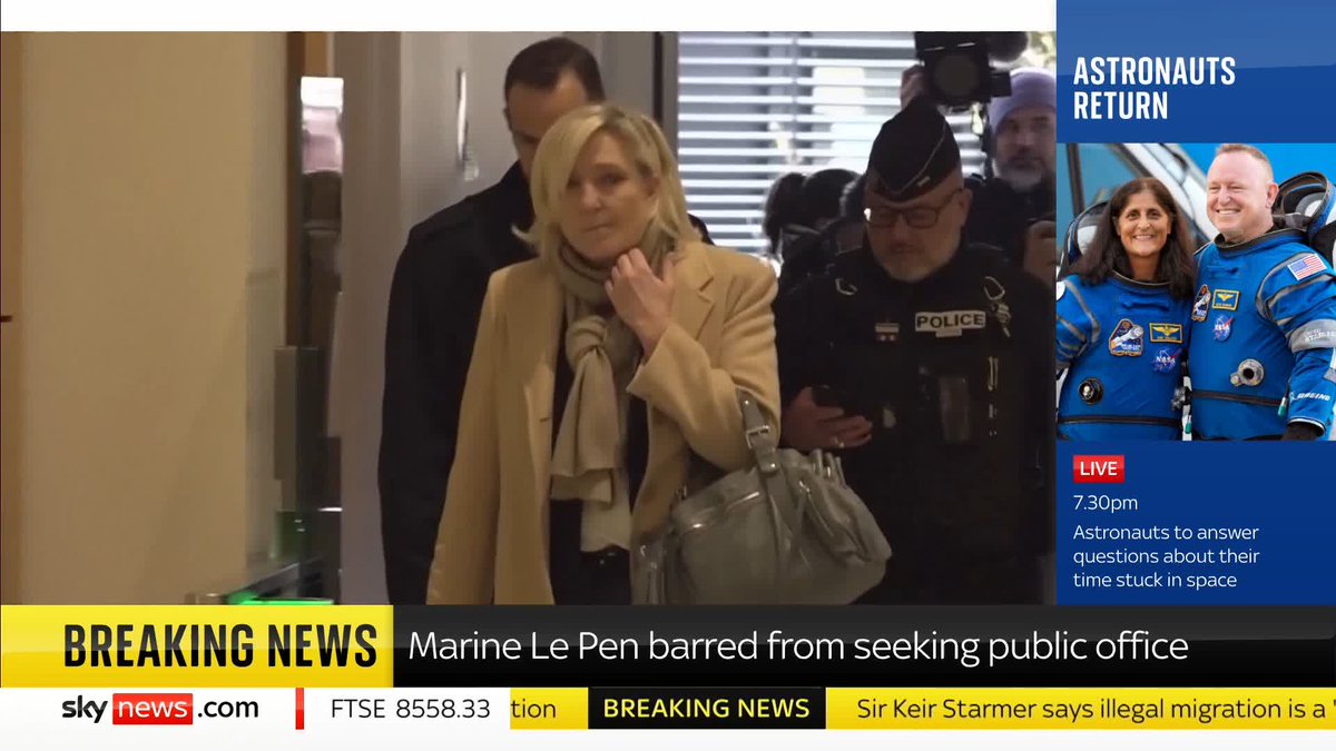 BREAKING: French judge have just ruled that Marine Le Pen is barred from running for public office. Why are these right wing politicians always seemingly so corrupt?