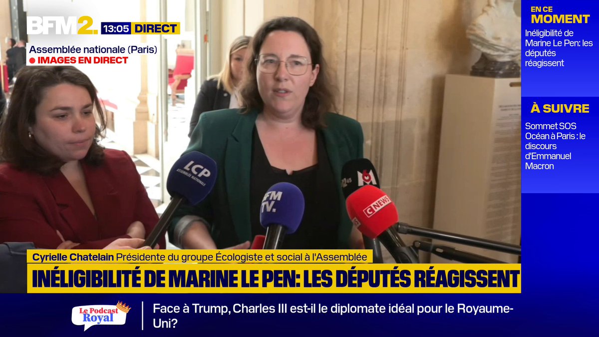💬"Quand on vole l'argent des Français, on est puni" Cyrielle Chatelain réagit à la condamnation d'inéligibilité de Marine Le Pen, dans le cadre de l'affaire des assistants parlementaires européens du Front national
