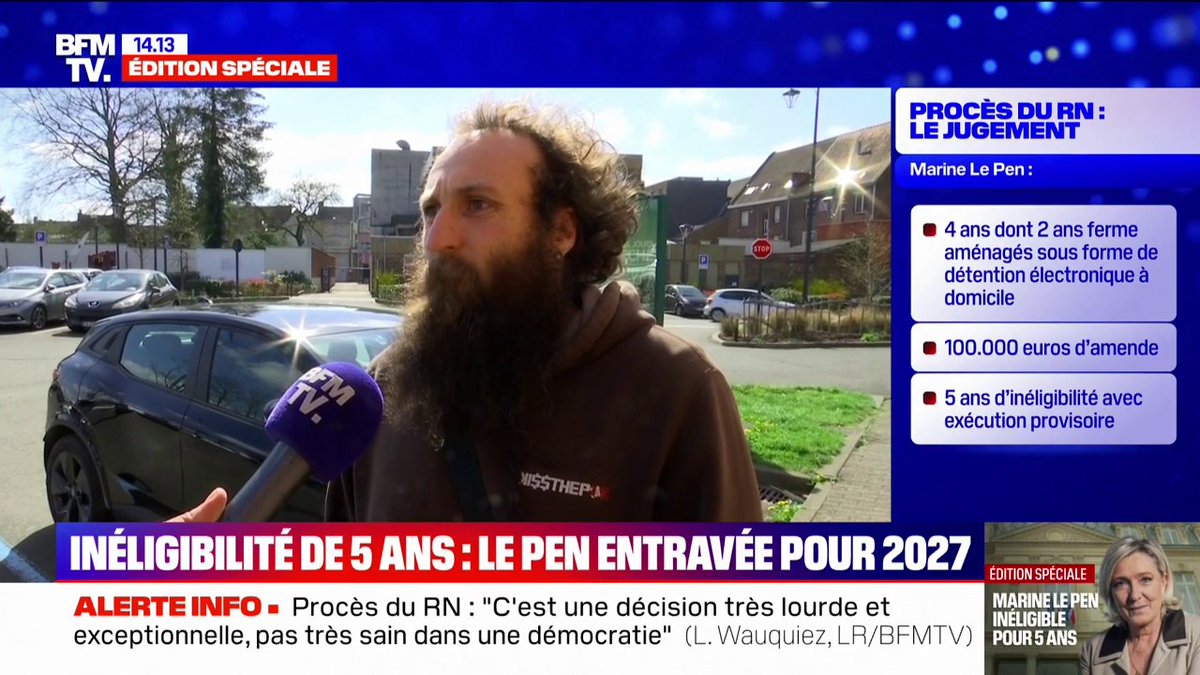 💬 "Si elle a fauté, elle doit payer" Des habitants d'Hénin-Beaumont, fief de Marine Le Pen, réagissent à la peine d'inéligibilité de leur députée