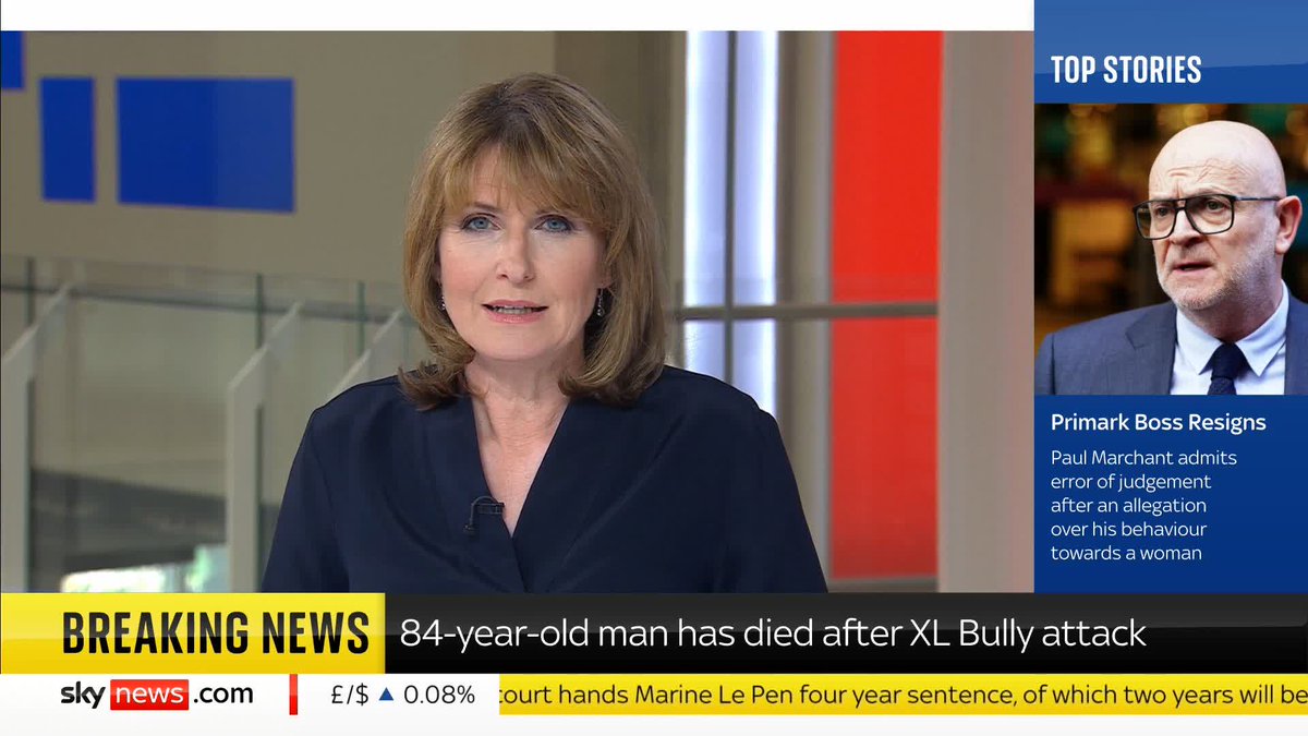 BREAKING: An 84-year-old man who was attacked by an XL Bully in Warrington on Monday 24 February has died 📺 Sky 501, Virgin 602, Freeview 233 and YouTube