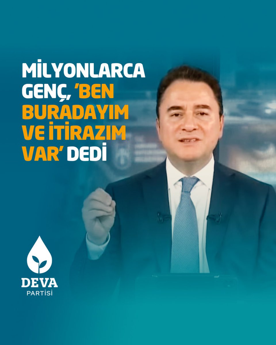 Ali Babacan: "Daha önce hiç meydanlara çıkmamış milyonlarca genç, sokaklara çıktı. 'Ben buradayım ve itirazımız var. Bir sandık umudum vardı, bir seçim umudum vardı; o umudumu elimden alıyorsunuz' dedi."