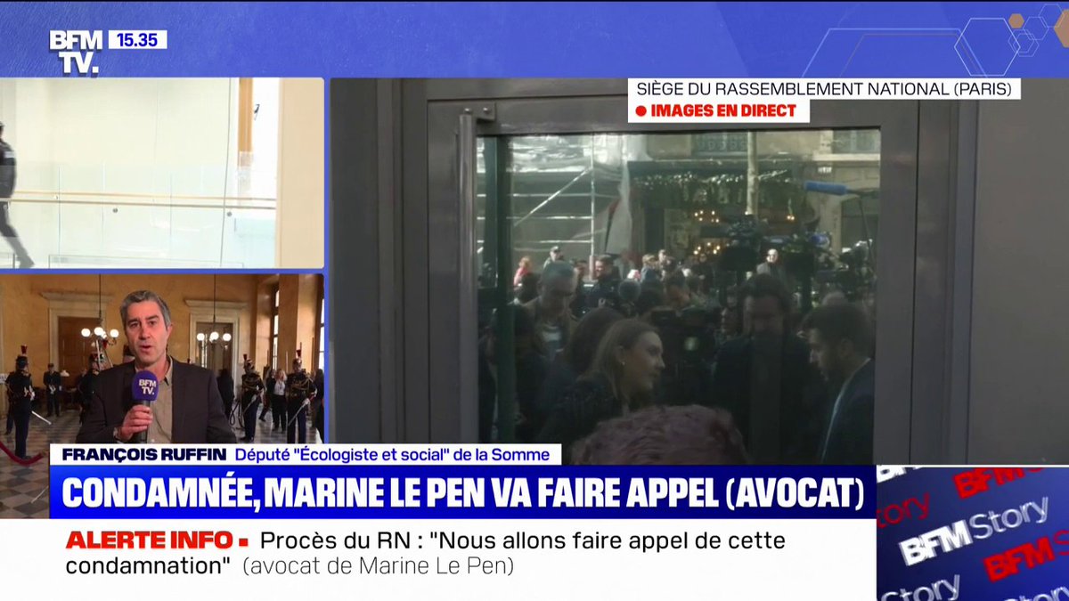 Marine Le Pen condamnée à 5 ans d’inéligibilité: "Marine Le Pen et ses 20 complices ne sont pas victimes, ils sont coupables", rappelle François Ruffin, député "Écologiste et social"