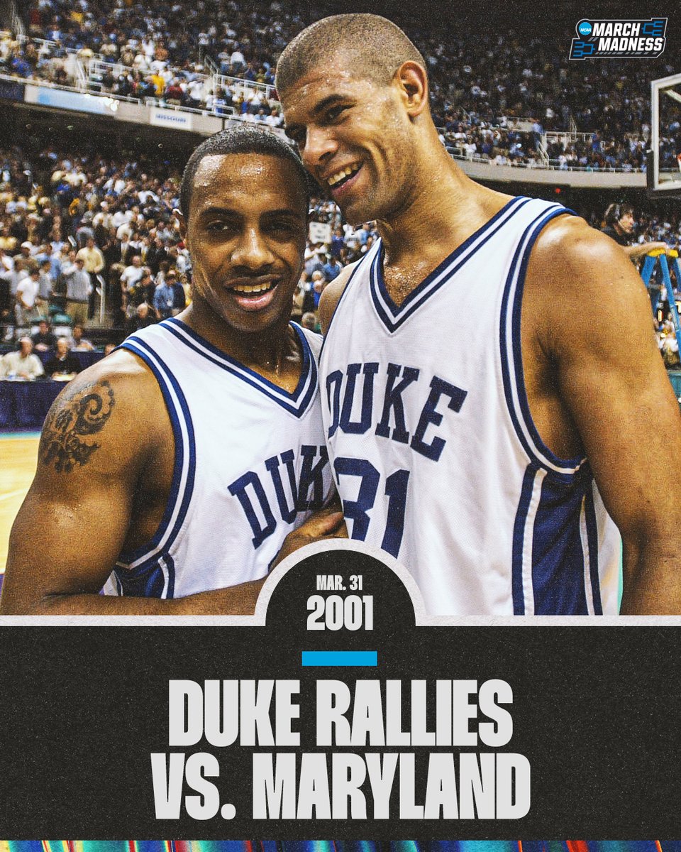 On this day 24 years ago, Duke stormed back from a 22 point deficit in the Final Four against Maryland to advance to the National Championship game! 🏆 Jay Williams Shane Battier Carlos Boozer