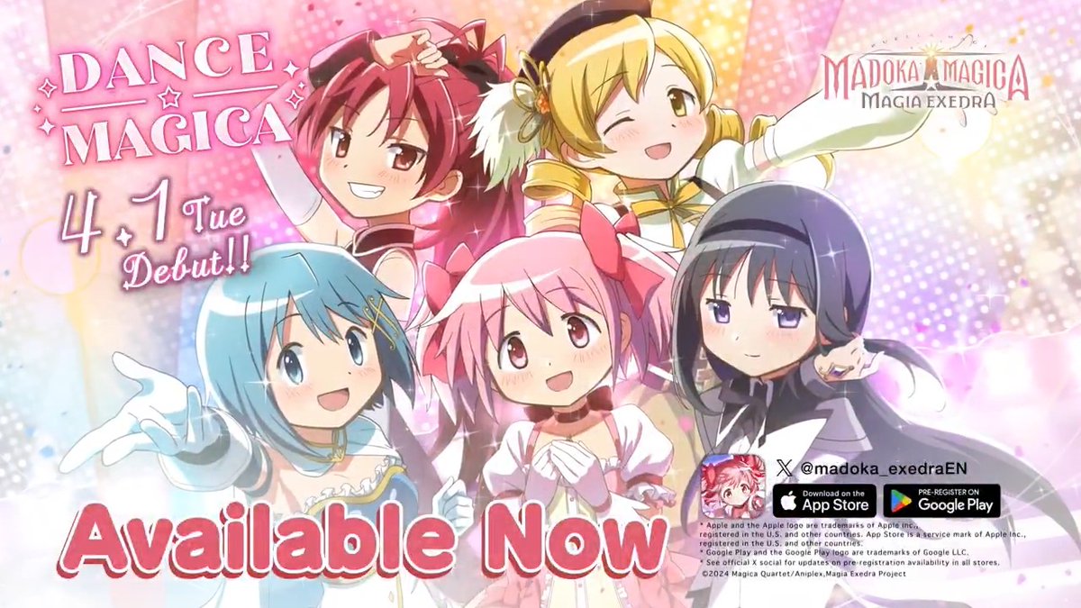 2025/4/1 Major Update ✨#DancingMagicalGirls Debut✨ "...make a contract with me and become a Dancing Magical Girl!" A story of girls cleansing impurities, one dance at a time... 📺Special Trailer #PuellaMagiMadokaMagica #madoka_exedra #aprilfool