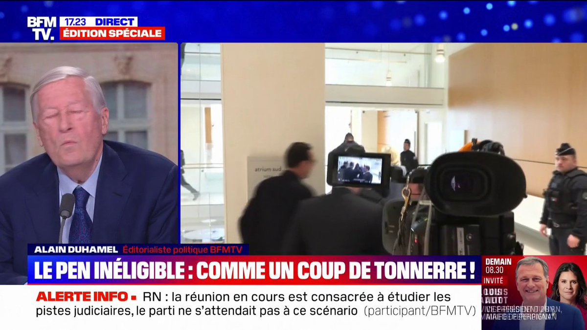 Procès RN: "Je suis assez à l'aise avec le jugement, et assez inquiet avec les conséquences politiques que ça annonce"