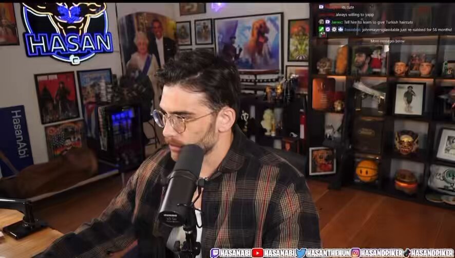 Looks like Finasteride can only do so much in relation to continuous malding Chatter points out to Hasan that his hair is thinning “It’s because of Japan..they made it so weird..changed the texture..hasn’t grown back to its normal volume..I don’t really care”