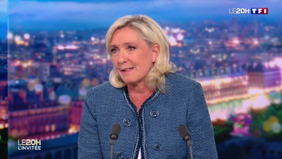 🔴 Marine Le Pen (Marine Le Pen), invitée du JT de 20H 🗣️ "La motivation de la présidente du tribunal est claire : 'Je ne veux pas que Marine Le Pen puisse être élue présidente de la République.' C'est un jour funeste pour notre démocratie et notre pays."