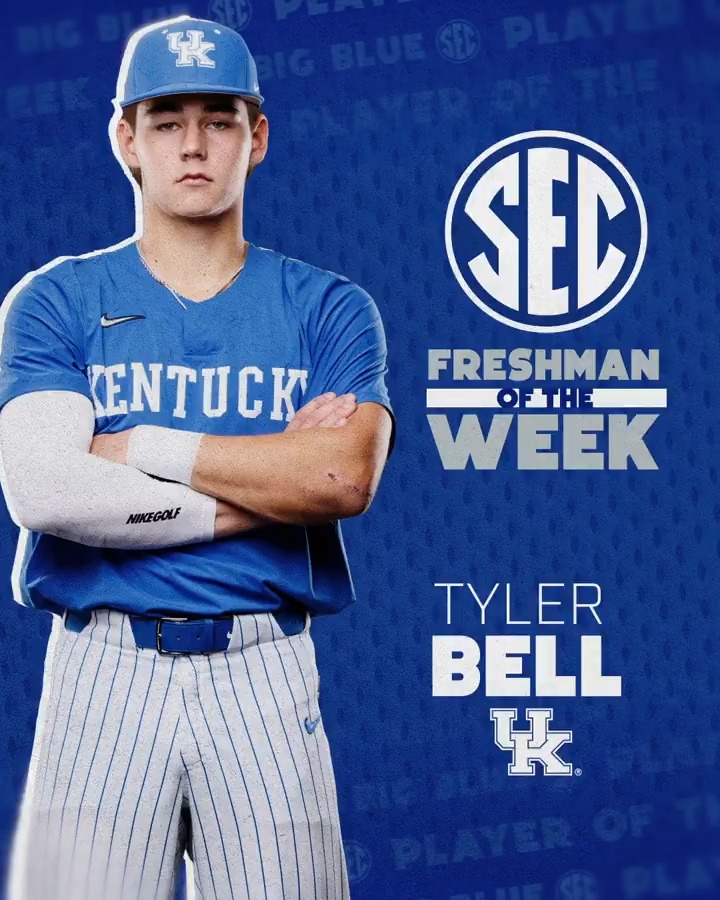 ⚾️ SEC Freshman of the Week: March 31 😺 Tyler Bell Kentucky Baseball x #SECBSB