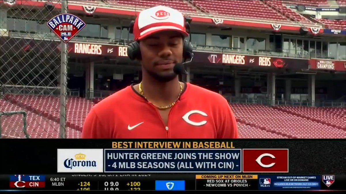 "The excitement that baseball brings to him... he still cares so much for the game." Cincinnati Reds ace Hunter Greene discusses Terry Francona, his dog Ross and the team's new home run celebration 💸😅 📺 Intentional Talk | Corona USA | #ATOBTTR