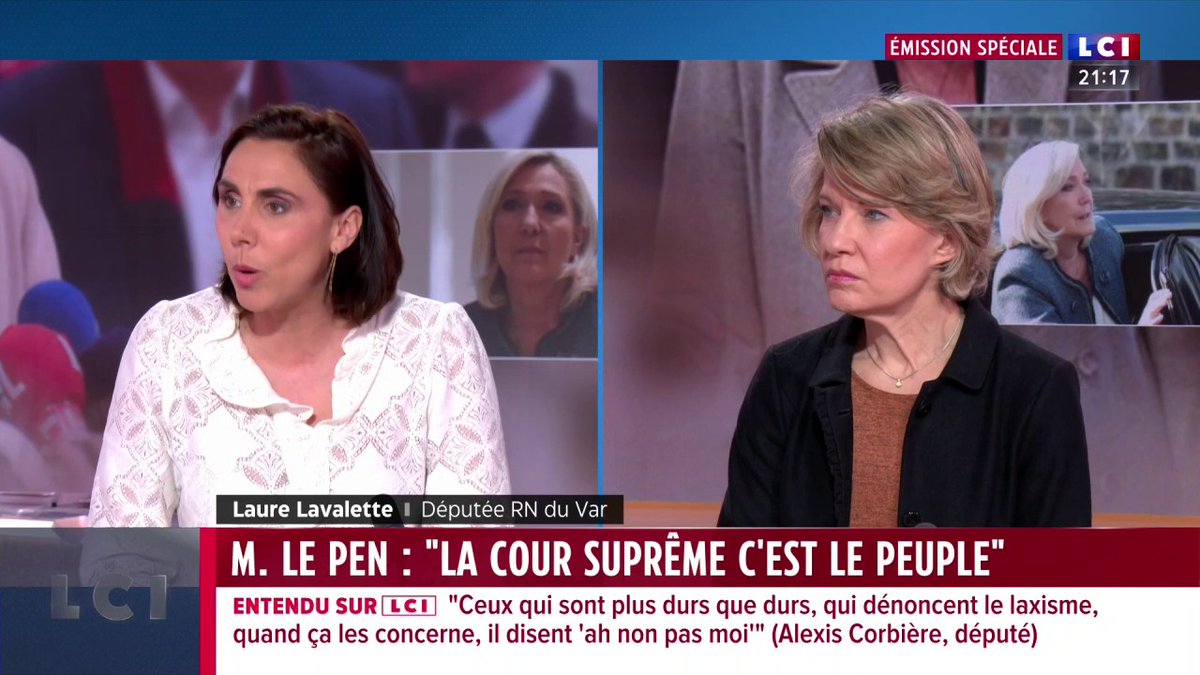 🔴 Marine Le Pen condamnée à 5 ans d'inéligibilité immédiate 🗣️ Laure Lavalette (Laure Lavalette), invitée de Darius Rochebin : "Marine Le Pen va être combative. On ne va pas se soumettre à une présidente de tribunal. C'est scandaleux."