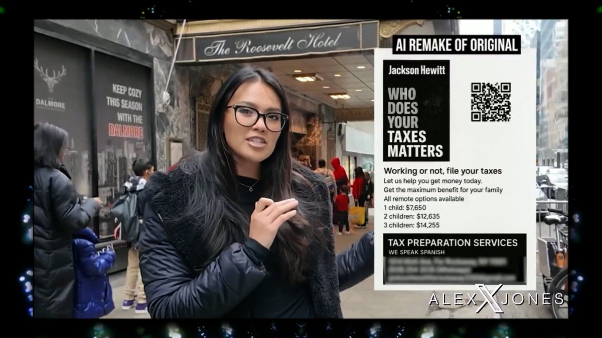 BREAKING EXCLUSIVE: Investigative Reporter Savanah Hernandez Exposes Jackson Hewitt Employees Coaching Illegal Aliens On How To Cheat The US Tax System For Up To 14K In Returns Whether They’re “Working Or Not”— All Of This In Front Of The Infamous Roosevelt Hotel In NYC, Known For Wasting Tens Of Millions In Taxpayer Dollars On Housing Illegals » LIVE X STREAM: