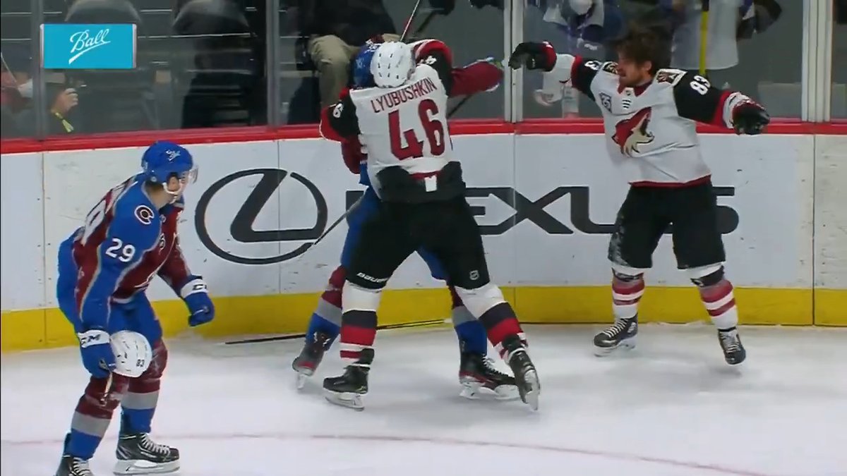 4 years ago today, Nathan MacKinnon threw Conor Garland's helmet back at him 😭🪖