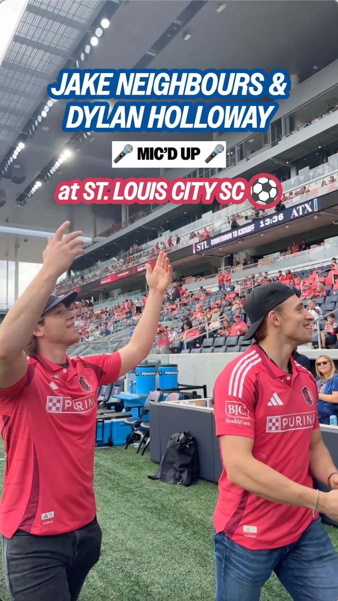 Two hockey players walk into a soccer match...
