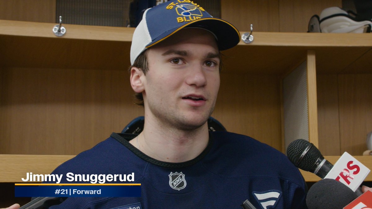 "I just want to win games and I want to be here for them." Jimmy Snuggerud on his first day of practice in St. Louis. #stlblues