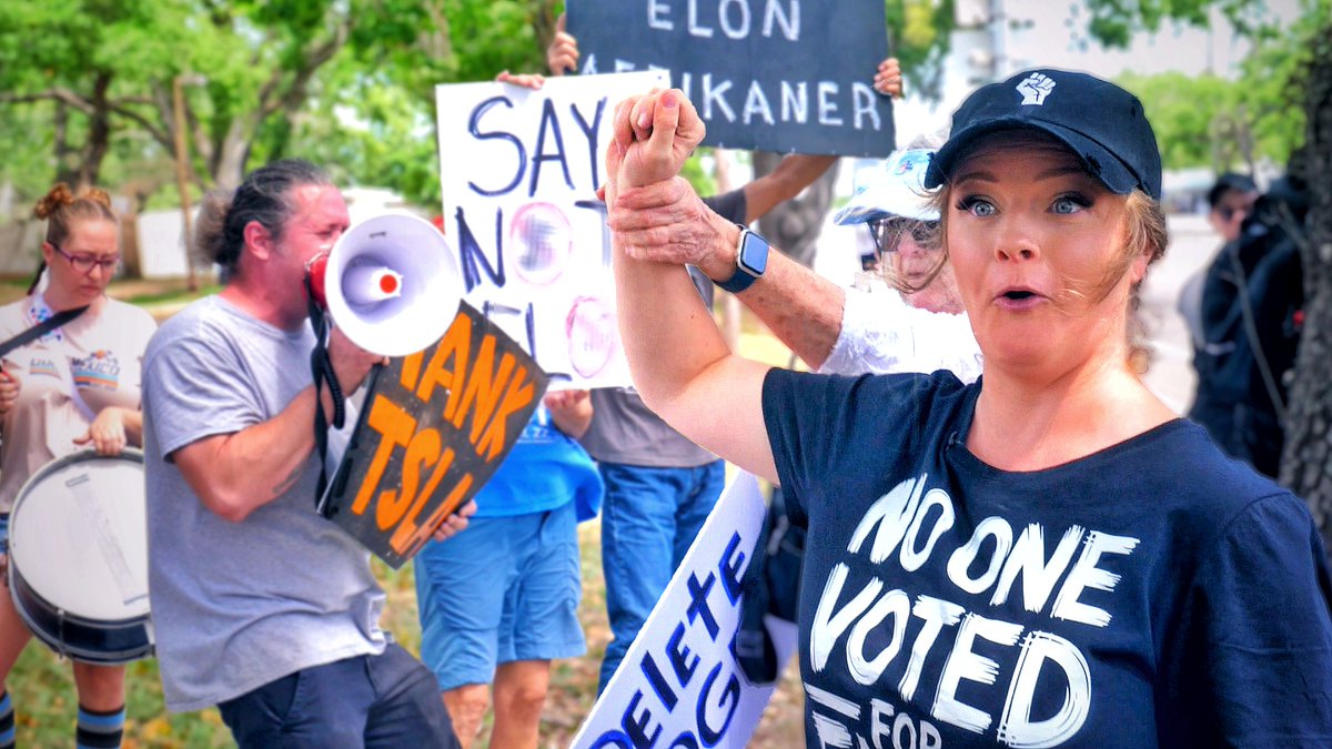 Anti Elon Musk Democrats acted like complete TODDLERS at the Tesla Takedown in Tampa this weekend 😂