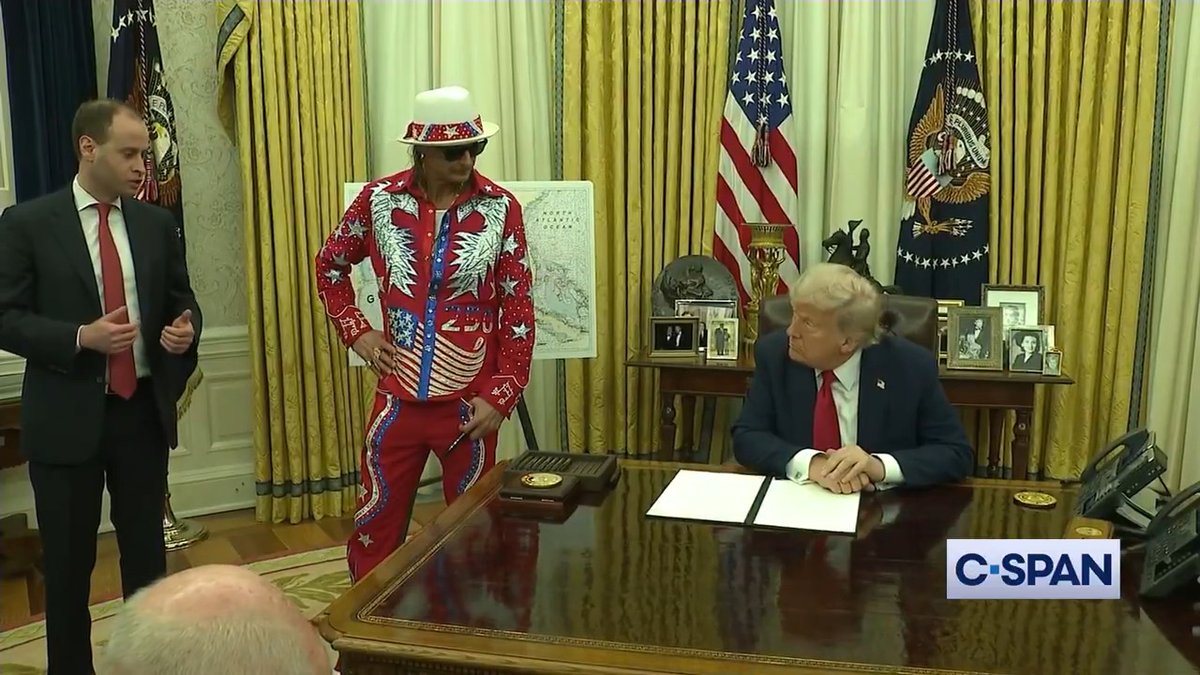 President Trump, joined by KidRock, announces an executive order to crack down on the ticket reselling business in the country. Full video here: