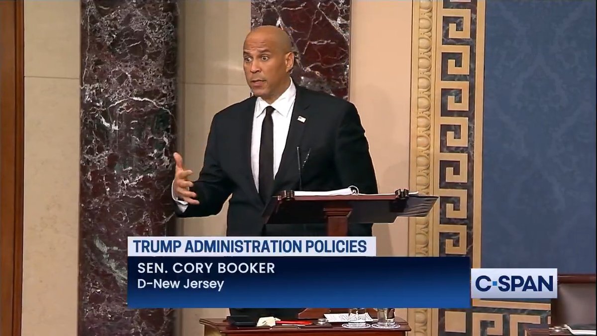 .Sen. Cory Booker: "I rise with the intention of getting in some good trouble, I rise with the intention of disrupting the normal business of the United States Senate for as long as I am physically able." Watch live here -->