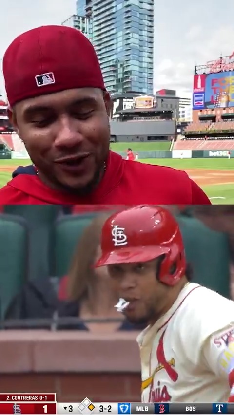Come for Willson Contreras explaining his mid-game "snack." Stay for Lars Nootbaar's reaction 😂